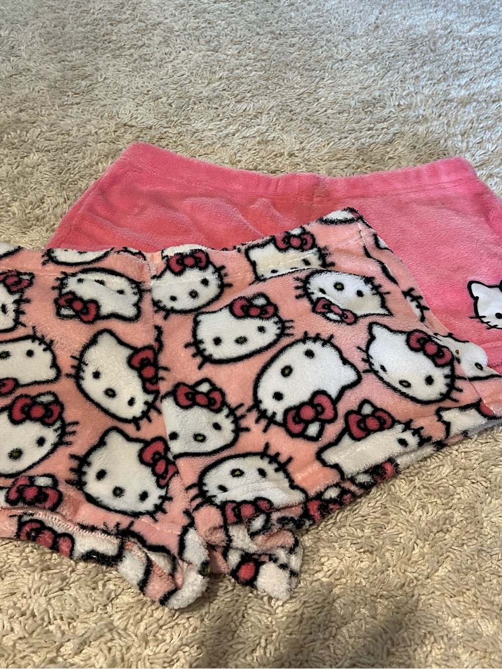 Hello Kitty Pink and White Plush Sleepwear Top